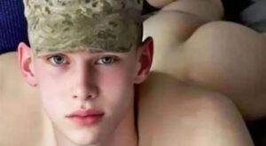 Military Boy Smooth Cheeks