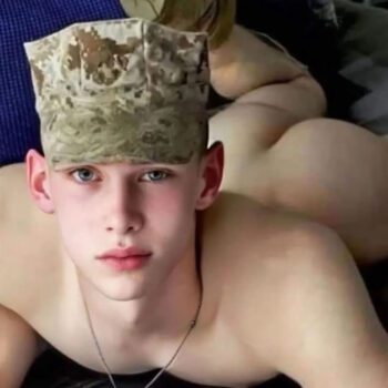 Military Boy Smooth Cheeks