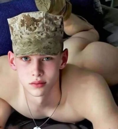 Military Boy Smooth Cheeks